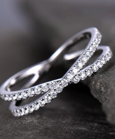 X Ring Criss Cross Ring X Cross Ring Wedding Band Gold X Ring 925 Sterling Silver Thin CZ Ring Micro Pave Ring Knuckle Ring Stacking Ring