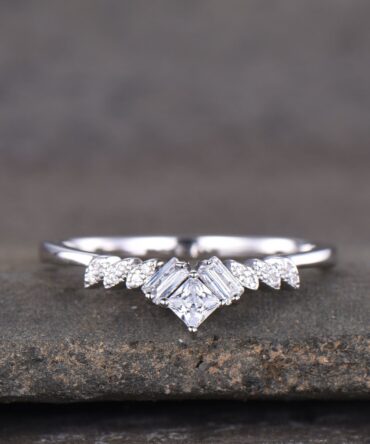 925 Sterling Silver CZ Stacking Ring, Minimalist Ring, Delicate Ring, White Gold, Wedding Anniversary Ring, Cubic Zirconia